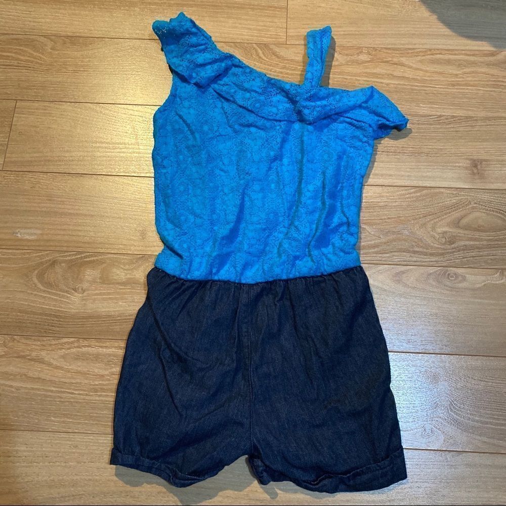 ‎Girls epic threads romper blue and denim